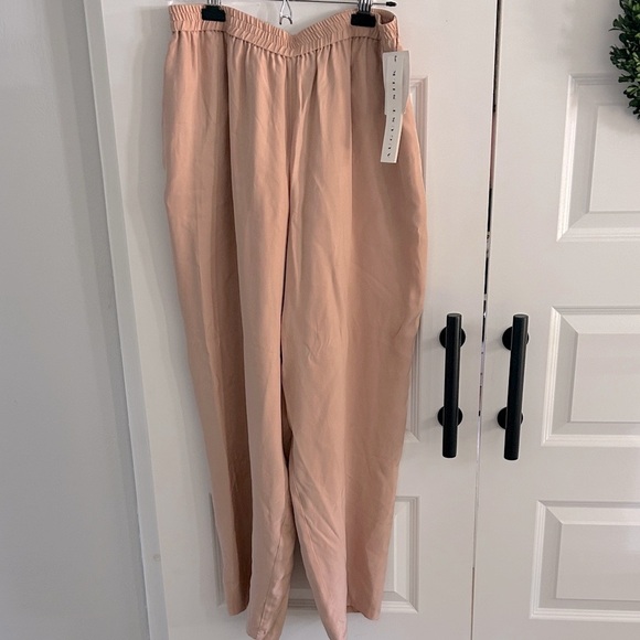 Vintage NEW Deco Peach August silk Wide-Leg Pants 1X - Picture 1 of 7